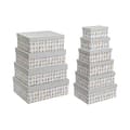 Miniatyrbillede 1 af 3: Set of Stackable Organising Boxes DKD Home Decor Grey Pets Cardboard (43,5 x 33,5 x 15,5 cm)