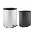 Miniatyrbild 2 av 4: Pedal bin Berilo D002-1 Silver Plastic 20 L (4 Units)