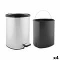 Miniatyrbild 1 av 4: Pedal bin Berilo D002-1 Silver Plastic 20 L (4 Units)
