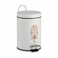 Miniatyrbild 2 av 3: Pedal bin Berilo Art Nouveau White Bronze Steel Plastic 3 L (6 Units)