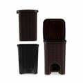 Miniatyrbild 3 av 3: Pedal bin Stefanplast Elegance Brown Plastic 6 L (6 Units)