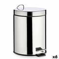 Miniatyrbillede 1 af 5: Pedal bin Silver Stainless steel Plastic 3 L (6 Units)