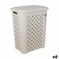 Miniatyrbillede 1 af 2: Laundry Basket Tontarelli Arianna With lid Beige 37,5 x 27,5 x 47 cm (6 Units)