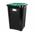Miniatyrbillede 2 af 2: Rubbish Bin Tontarelli Coverline Green 44 L Black 38,5 x 34,5 x 54,5 cm (6 Units)