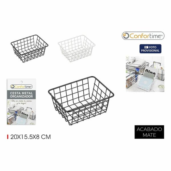 Multi-purpose basket Confortime 20 x 15,5 x 8 cm (12 Units)