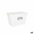 Miniatyrbillede 1 af 2: Storage Box with Lid Tontarelli Maya White 6,4 L 28 x 18 x 17,7 cm (12 Units)