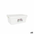 Miniatyrbillede 1 af 2: Storage Box with Lid Tontarelli Maya White 4,2 L 28 x 18 x 11,2 cm (12 Units)