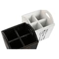 Miniatyrbillede 3 af 4: Cutlery basket Home ESPRIT White Black Fir wood 15 x 15 x 18 cm