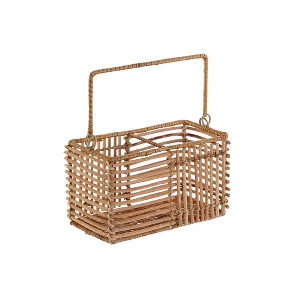 Cutlery basket DKD Home Decor Brown Iron 20 x 10 x 12 cm