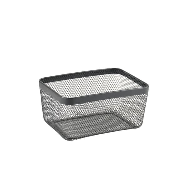 Multi-purpose basket Confortime Black Metal 30,5 x 23 x 15,2 cm (8 Units)