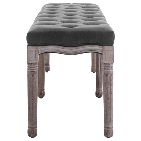 vidaXL bænk 150x40x48 lærred massivt træ mørkegrå