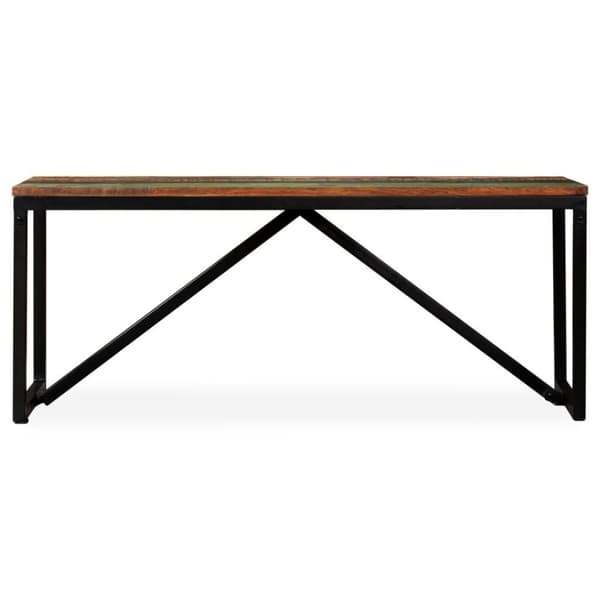vidaXL Penkki kiinteä uusiokäytetty puu 110x35x45 cm