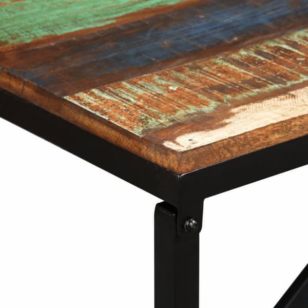 vidaXL Penkki kiinteä uusiokäytetty puu 110x35x45 cm