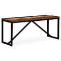 Pikkukuva 9 / 10: vidaXL Penkki kiinteä uusiokäytetty puu 110x35x45 cm