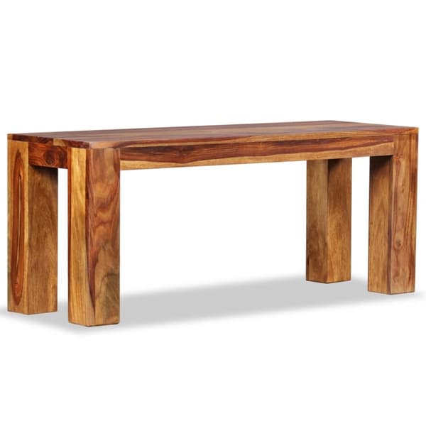 vidaXL Bänk massivt sheeshamträ 110x35x45 cm