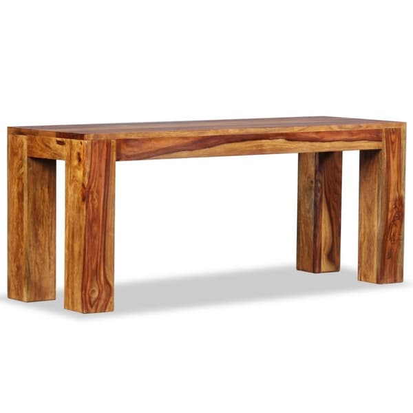 vidaXL Bänk massivt sheeshamträ 110x35x45 cm