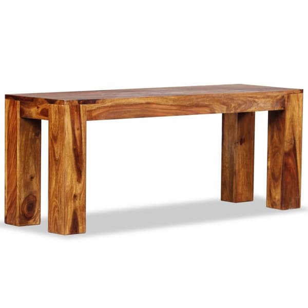 vidaXL Bänk massivt sheeshamträ 110x35x45 cm