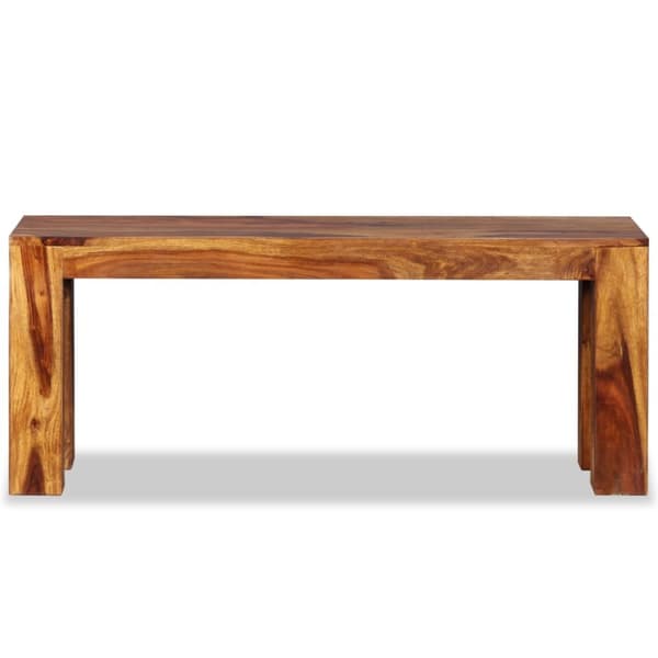 vidaXL Bänk massivt sheeshamträ 110x35x45 cm