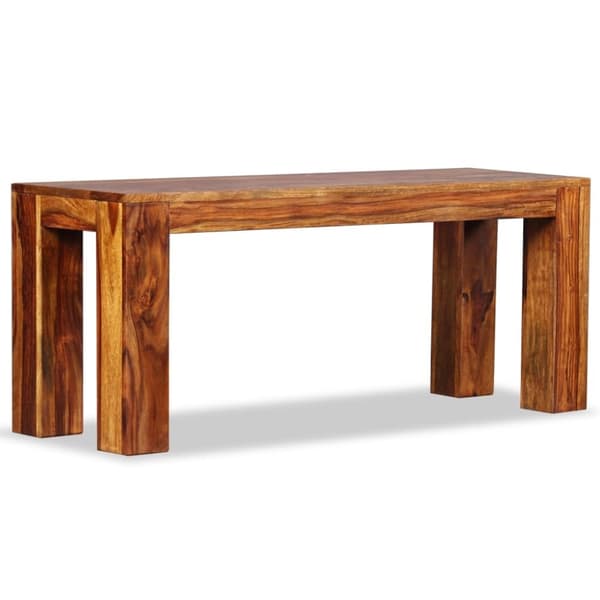vidaXL Bänk massivt sheeshamträ 110x35x45 cm