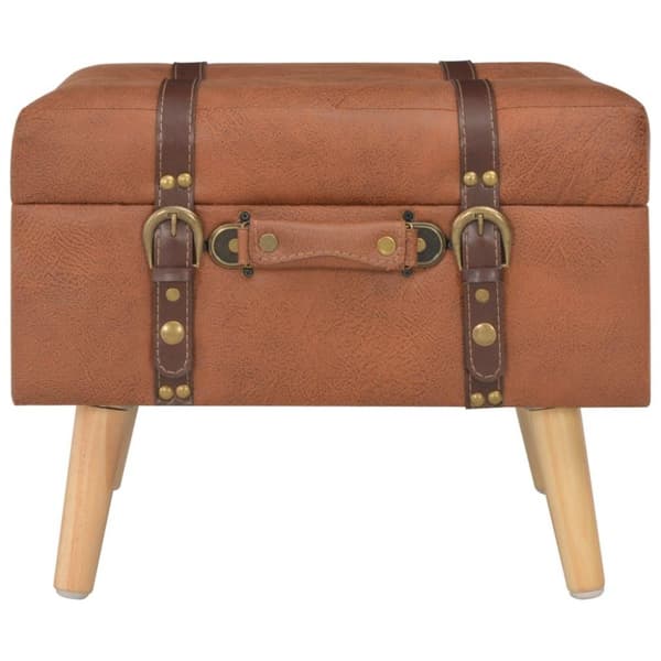 vidaXL Förvaringspallar 3 st beige konstläder