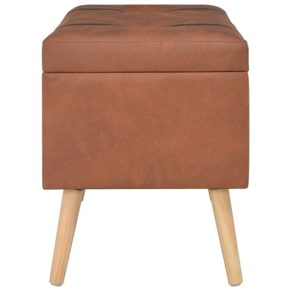 vidaXL Förvaringspallar 3 st beige konstläder