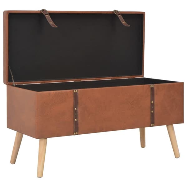 vidaXL Förvaringspallar 3 st beige konstläder