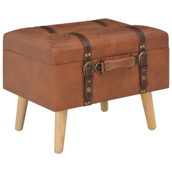 vidaXL Förvaringspallar 3 st beige konstläder