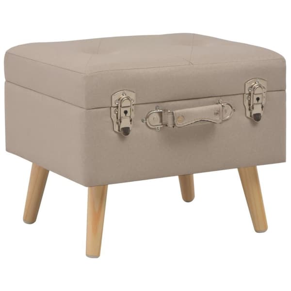 vidaXL Förvaringspallar 3 st beige tyg