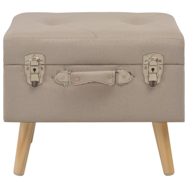 vidaXL Förvaringspallar 3 st beige tyg