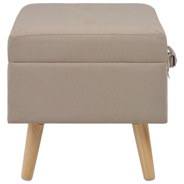 vidaXL Förvaringspallar 3 st beige tyg