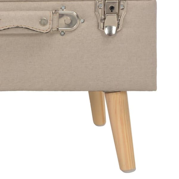 vidaXL Förvaringspallar 3 st beige tyg