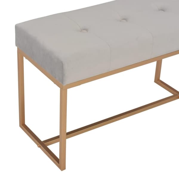vidaXL bænk i fløjl 80 cm grå