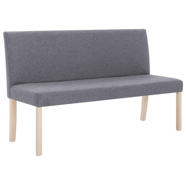 vidaXL bænk 139,5 cm polyester lysegrå