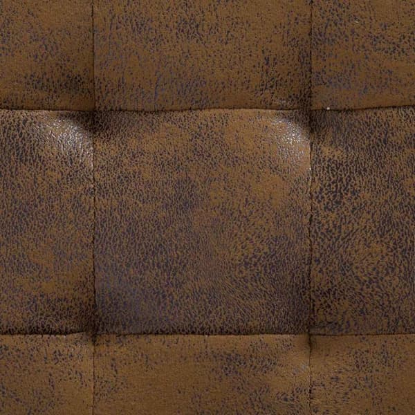 vidaXL Ottoman med förvaring 87,5 cm brun konstmocka