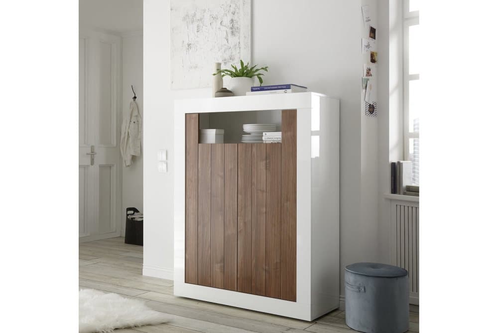 URBINO SKÅP 110 VIT/VALNÖT