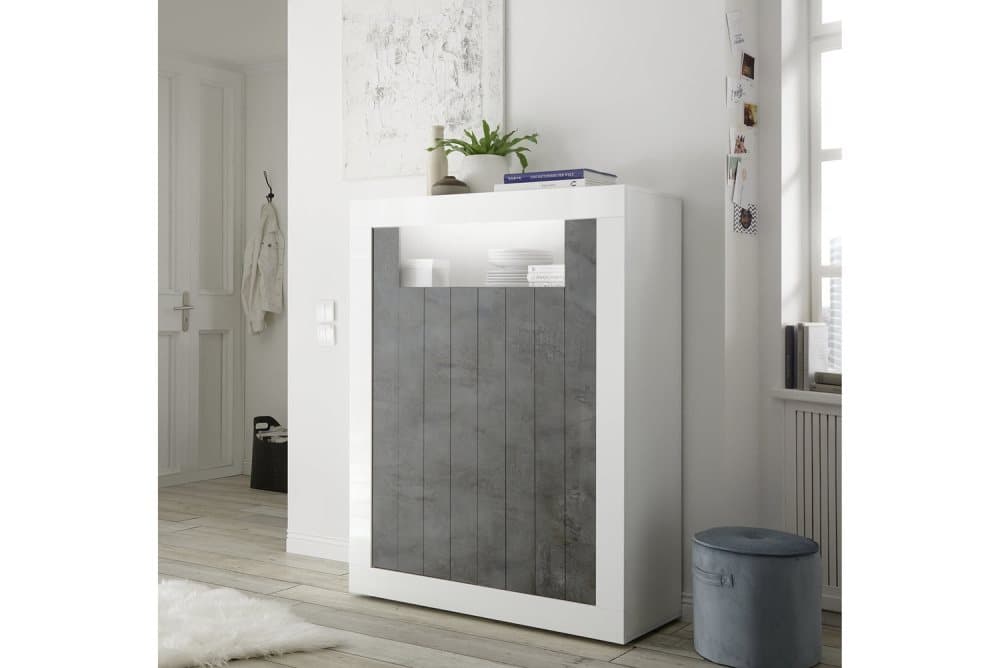 URBINO SKÅP 110 VIT/GRÅ
