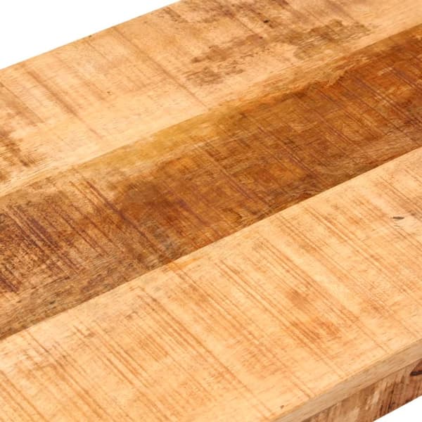 vidaXL bænk 110 cm massivt ru mangotræ og stål