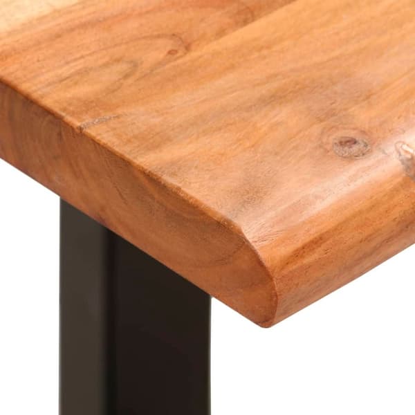 vidaXL Penkki 110 cm täysi akaasiapuu ja teräs