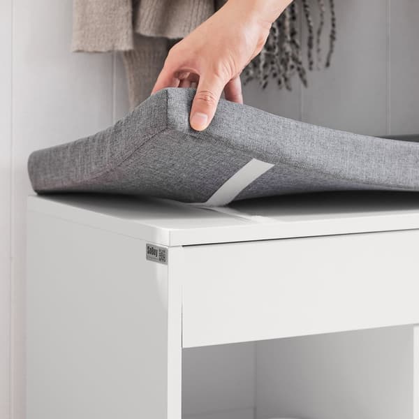 SoBuy Skobänk med dyna, Bänk med skoförvaring under sitsen FSR45-HG