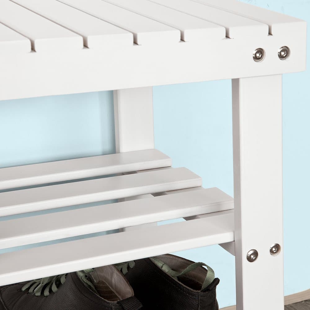 Sittbänk Badrum SoBuy Sittbänk badrum, Hallbänk, Skohylla, Testad för 120 kg, Längd 50