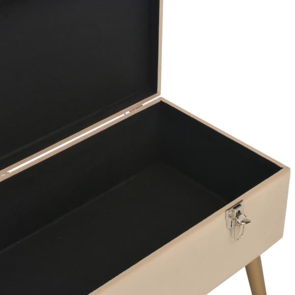 vidaXL Bänk med förvaringsutrymme 80 cm beige sammet