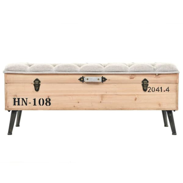 vidaXL Säilytyspenkki 110 cm täysi kuusi