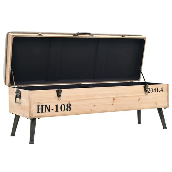 vidaXL Säilytyspenkki 110 cm täysi kuusi