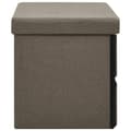 Miniatyrbillede 4 af 10: vidaXL foldbar opbevaringsbænk 76x38x38 cm kunstlærred brun
