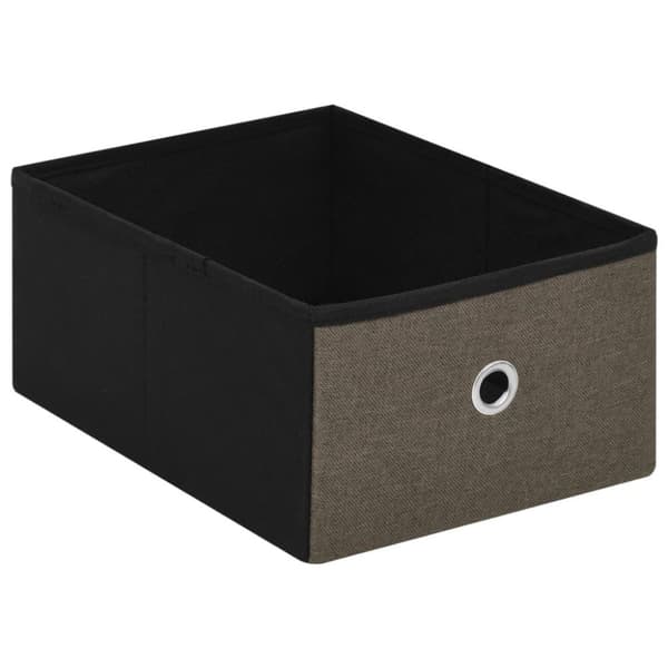 vidaXL foldbar opbevaringsbænk 76x38x38 cm kunstlærred brun