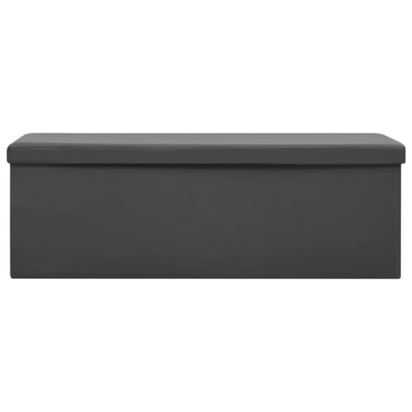 vidaXL foldbar opbevaringsbænk PVC grå