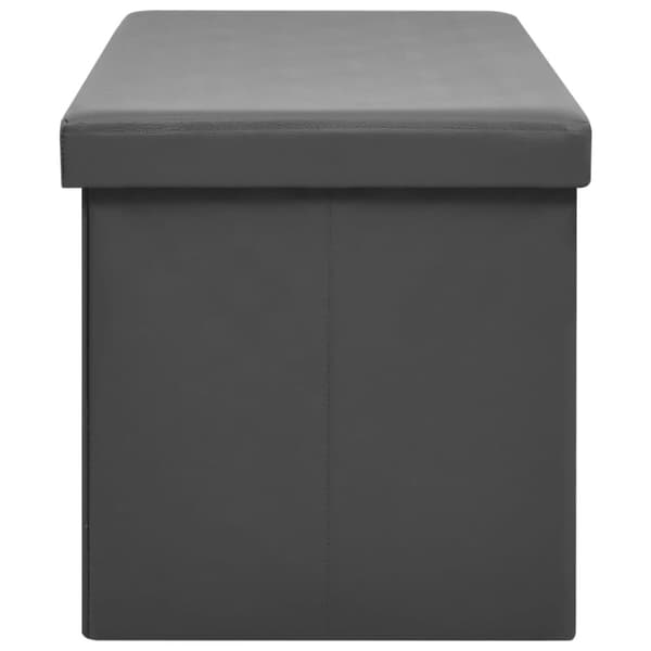 vidaXL foldbar opbevaringsbænk PVC grå