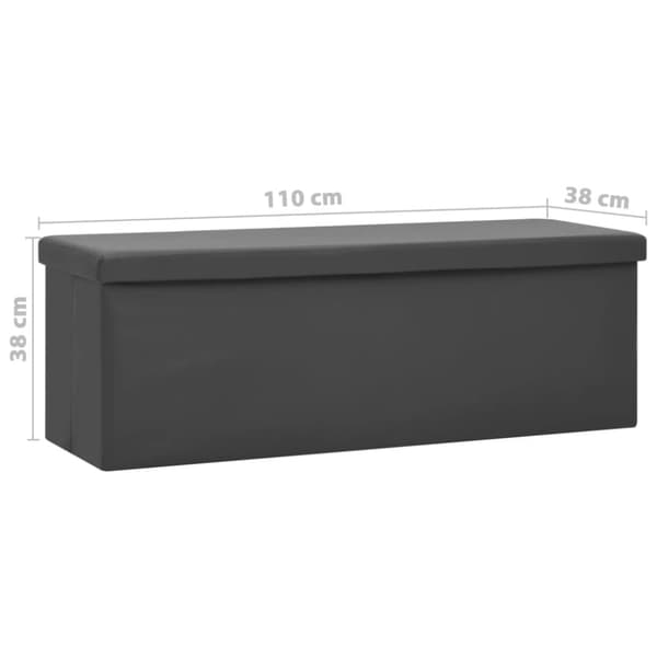 vidaXL foldbar opbevaringsbænk PVC grå