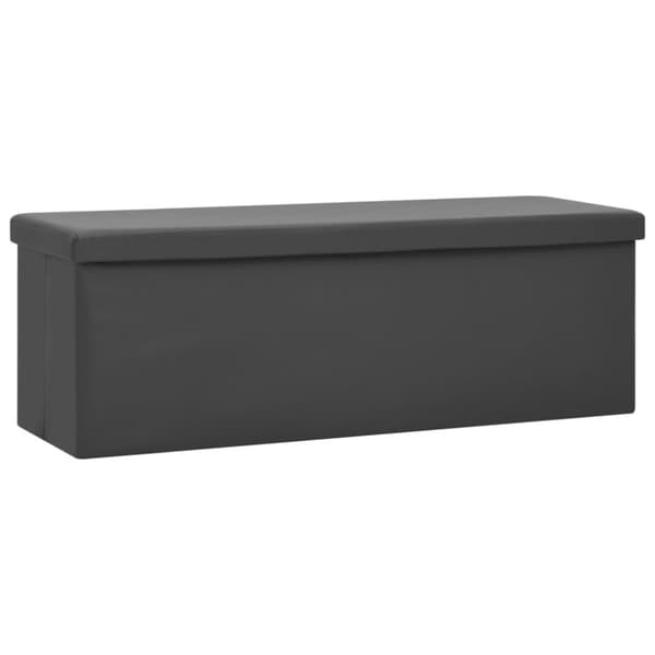 vidaXL foldbar opbevaringsbænk PVC grå