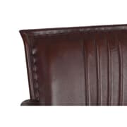 Bænk med ryglæn DKD Home Decor Metal Træ Brun Læder (127 x 70 x 74 cm)